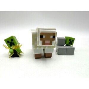 Lot of 3 Minecraft Figures Sheep/ Creeper MOB
